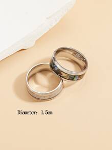 2pcs Stainless Steel Ring