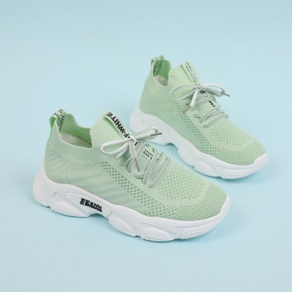 

Letter Graphic Lace Up Front Sports Shoes, Green