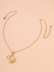 Collar con accesorio luna & sol - Amarillo Oro - Ver 3