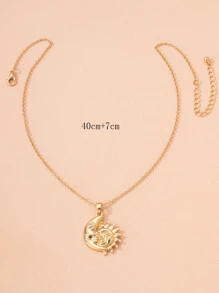 Collar con accesorio luna & sol - Amarillo Oro - Ver 5