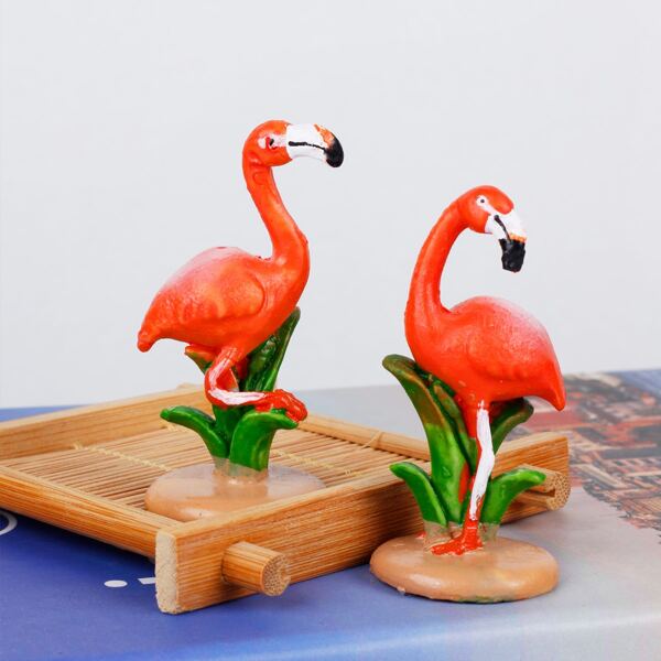 

2pcs Flamingo Shaped Art Decoration, Multicolor
