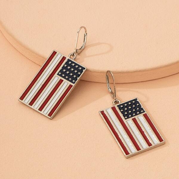 

Flag Decor Drop Earrings, Multicolor