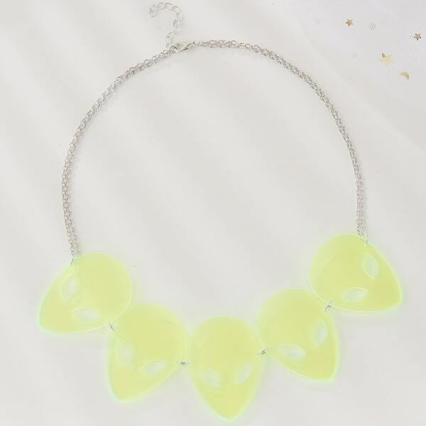 

Alien Decor Necklace, Yellow