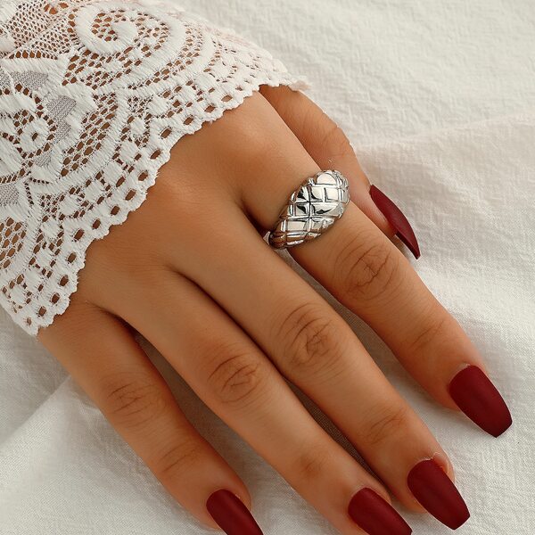 

Geo Pattern Ring, Silver