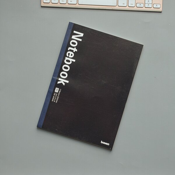 

1pc Letter Graphic Cover Notebook, Black