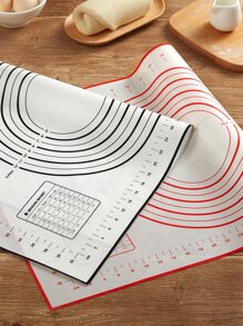 1 pieza Alfombrilla de amasar de silicona platino, color aleatorio rojo o negro