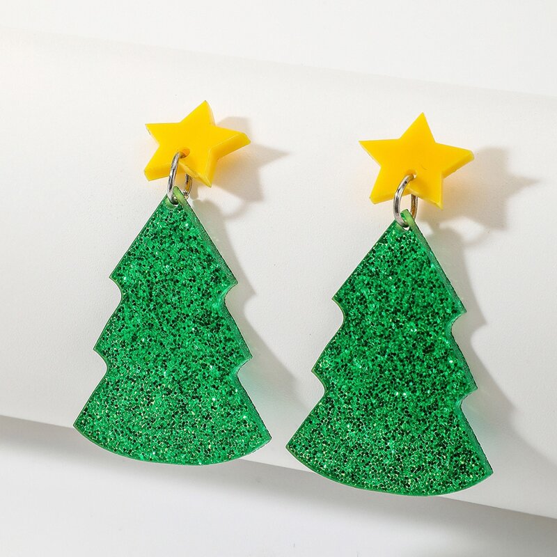 

Christmas Tree Decor Drop Earrings, Multicolor
