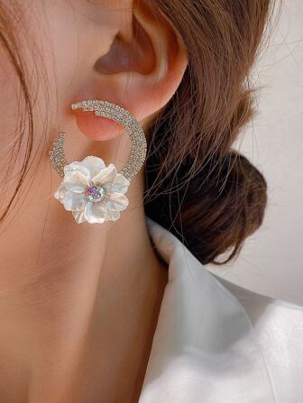 花朵裝飾耳釘