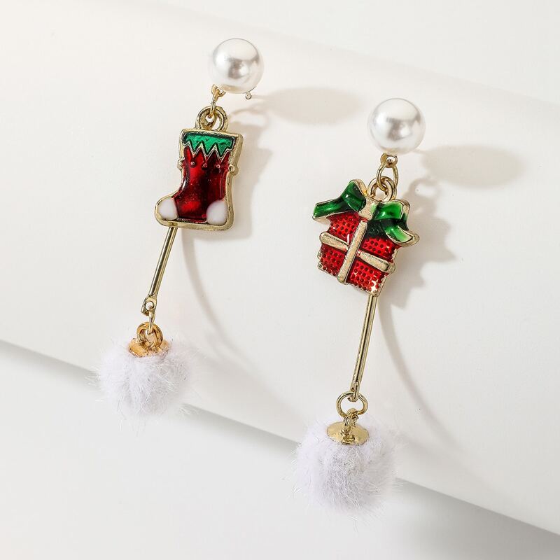 

Christmas Socks & Gift Decor Drop Earrings, Multicolor