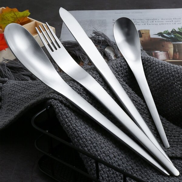 

4pcs Stainless Steel Cutlery Set, Silver