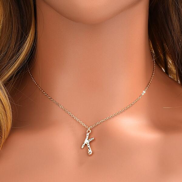 

18K Gold Plated Letter Charm Necklace
