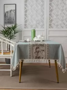 植物圖案桌布 - 彩色 - 查看 1