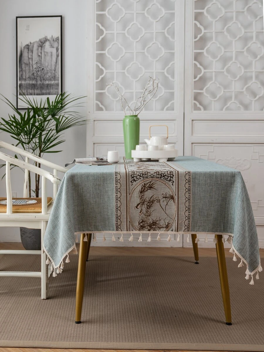 植物圖案桌布 - 彩色 - 查看 1