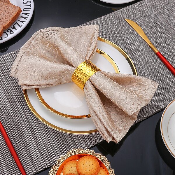 

2pcs Plain Napkin Ring, Gold