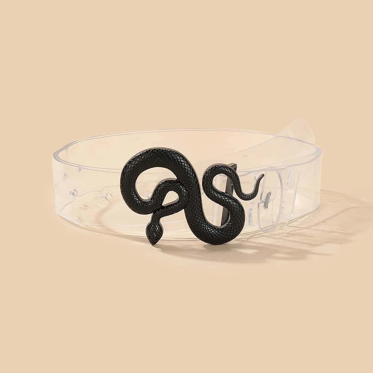 

Serpentine Buckle Belt, Clear