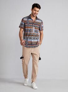 GENTILAND Men Geo Print Shirt - Multicolor - View 3