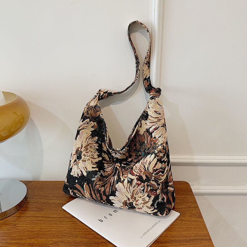 

Flower Graphic Shoulder Bag, Multicolor