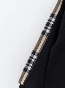 SHEIN 年輕男孩格子印花圓肩襯衫和褲子