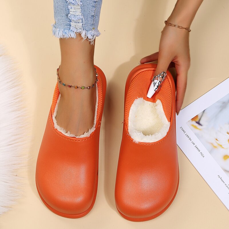 

Minimalist Fluffy Home Slippers, Orange