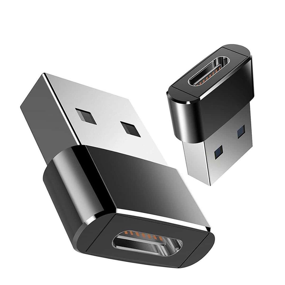 

1pc USB To Type-C Adapter, Black