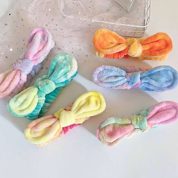 

1pc Gradient Color Random Bath Headband, Multicolor