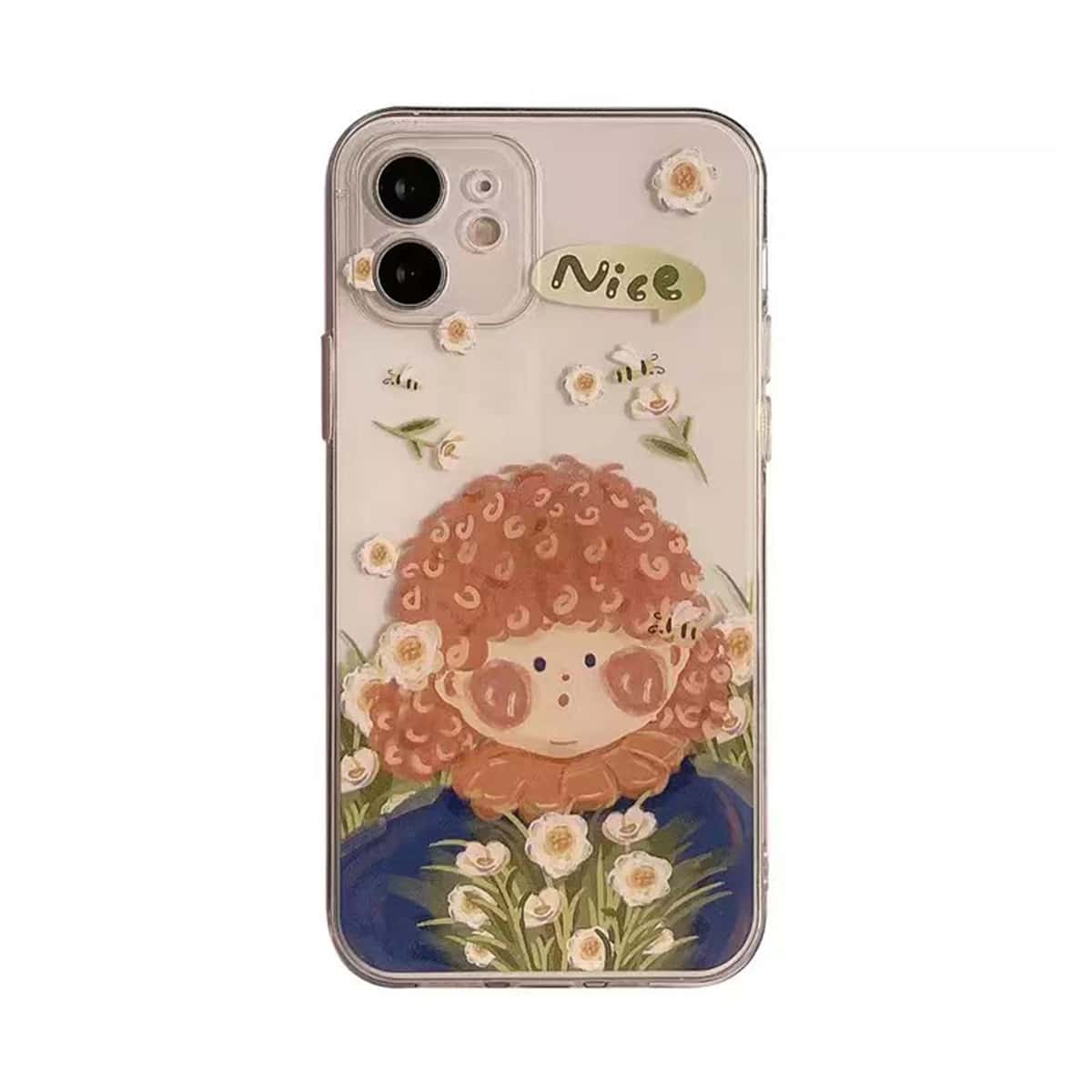 

Cartoon Graphic Phone Case, Clear