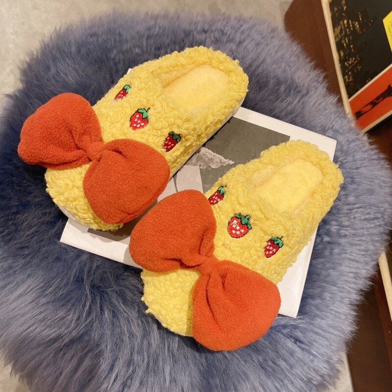 

Bow Decor Home Slippers, Yellow