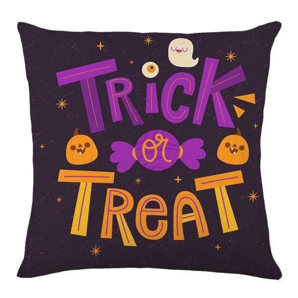 

Halloween Print Outdoor Cushion Cover Without Filler, Multicolor