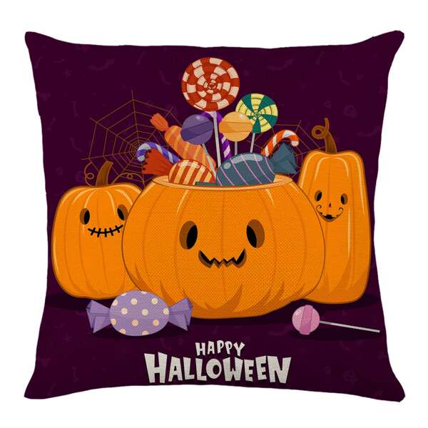 

Halloween Pumpkin Outdoor Cushion Cover Without Filler, Multicolor