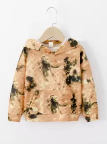 Áo nỉ tay trễ vai có túi kangaroo, nhuộm tie-dye dành cho bé trai - Nhiều màu - Xem 1