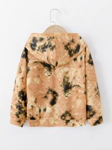 Áo nỉ tay trễ vai có túi kangaroo, nhuộm tie-dye dành cho bé trai - Nhiều màu - Xem 2