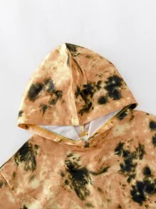 Áo nỉ tay trễ vai có túi kangaroo, nhuộm tie-dye dành cho bé trai - Nhiều màu - Xem 4