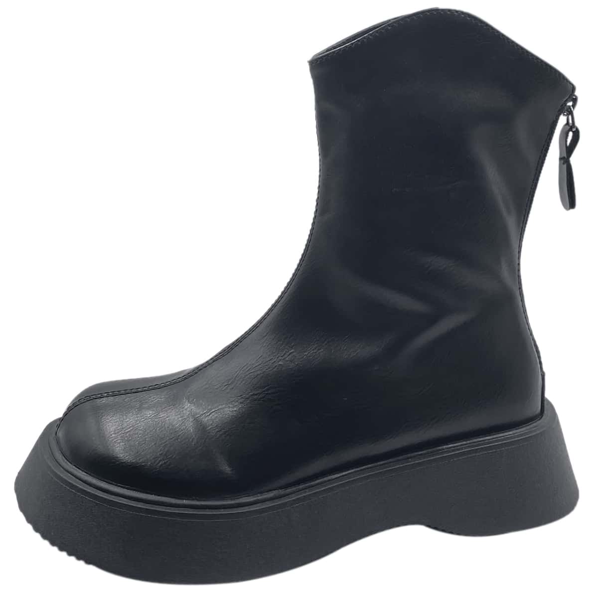 

Minimalist Zip Back Boots, Black