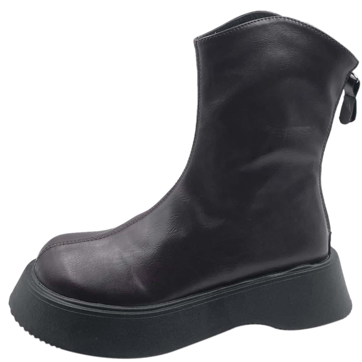 

Minimalist Zip Back Boots, Brown
