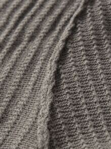 Manfinity Rib-Knit Slätt Enkel Herr Stickat - Mockabrun - Visa 8