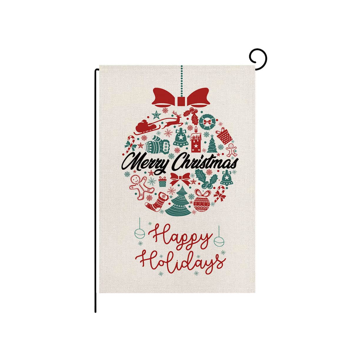 

Christmas Print Garden Flag, Multicolor