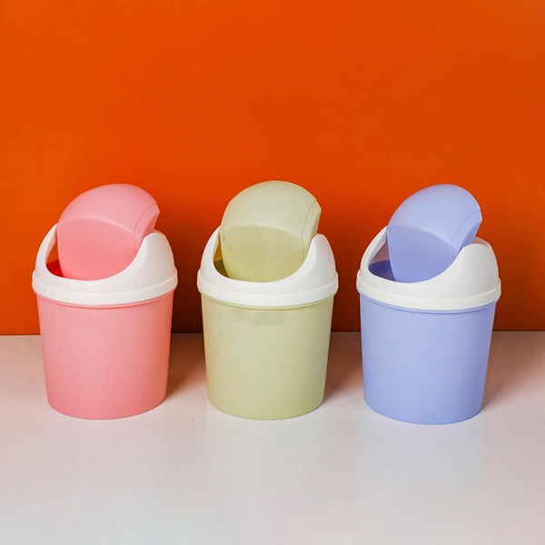 

1pc Random Color Desktop Trash Can, Multicolor