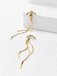 MOTF PREMIUM 1pc TASSEL DECOR EARRING JACKETS Copper Jewelry - Yellow Gold - View 6