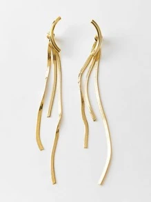 MOTF PREMIUM 1pc TASSEL DECOR EARRING JACKETS Copper Jewelry - Yellow Gold - View 9