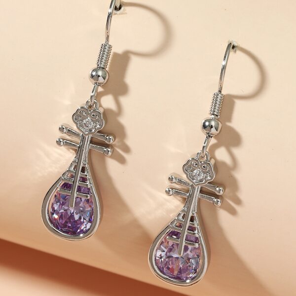 

Musical Instrument Drop Earrings, Multicolor