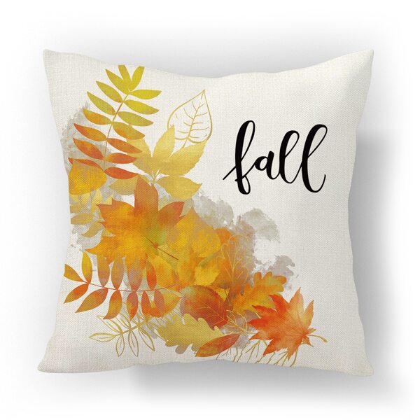 

Leaf Print Cushion Cover Without Filler, Multicolor