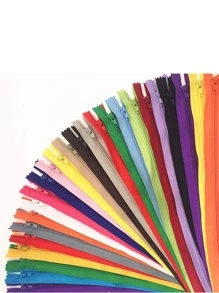 10/20 Chiếc Dây Kéo Nylon Màu Sắc Ngẫu Nhiên, Dây Kéo Đầu Mở, Phụ Kiện Quần Áo - Nhiều màu - Xem 1