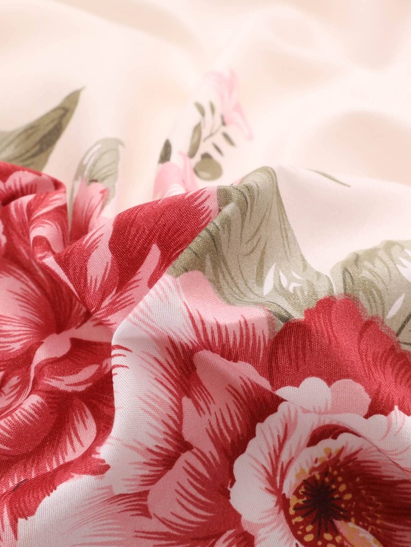Flower Print Duvet Cover Set Without Filler SHEIN USA