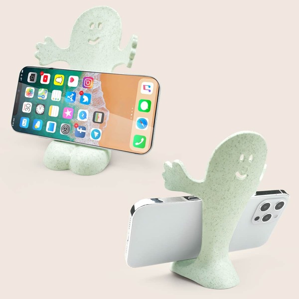 

Cartoon Doll Design Phone Holder, Green
