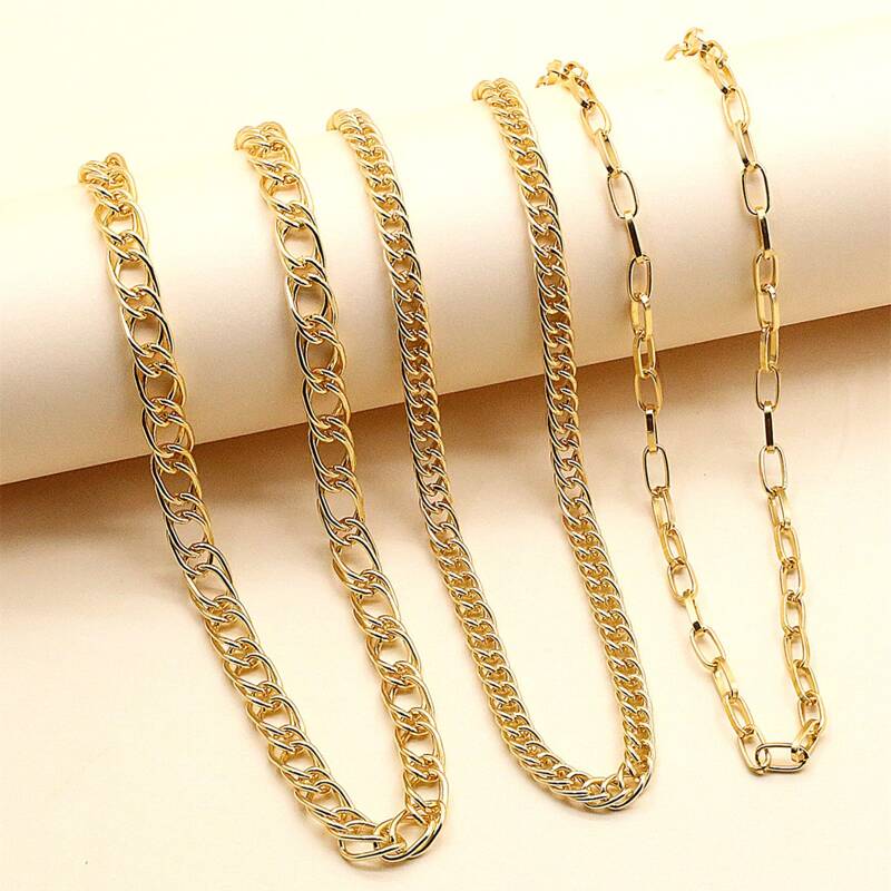 

3pcs Minimalist Chain Necklace, Gold