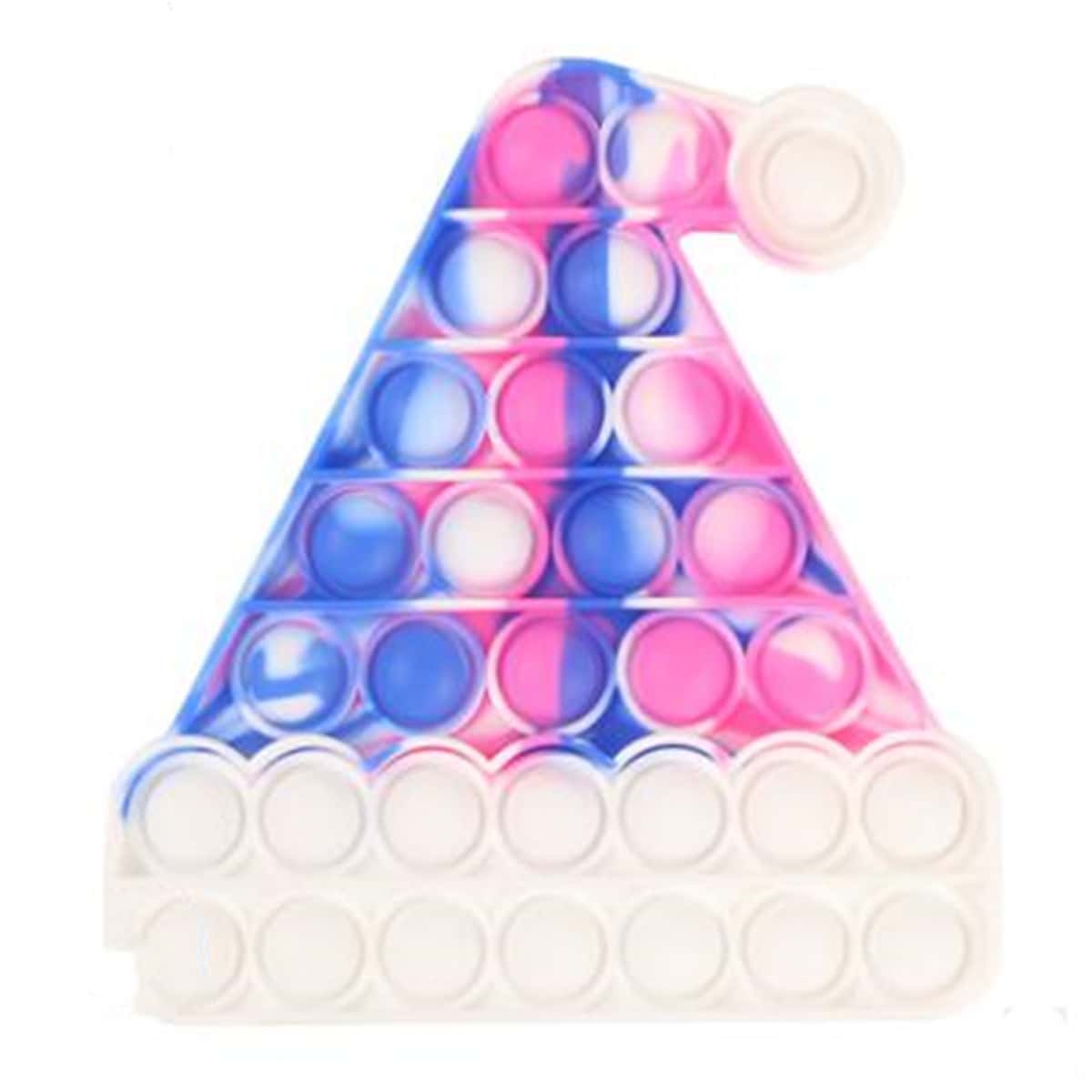 

Christmas Hat Shaped Random Push Pop Bubble, Multicolor
