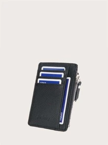 Baellerry Men Minimalist Lightweight Portable Card ID Card White-Collar Workers For Male Holiday For Anniversary For Birthday Gift Accessories Gift Card Holder Card Holder Wallet Business Card Holder Credit Card Holder For Women Mini Wallet Card Wallet - Black - View 2