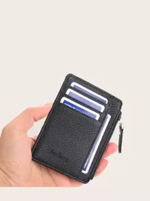 Baellerry Men Minimalist Lightweight Portable Card ID Card White-Collar Workers For Male Holiday For Anniversary For Birthday Gift Accessories Gift Card Holder Card Holder Wallet Business Card Holder Credit Card Holder For Women Mini Wallet Card Wallet - Black - View 5