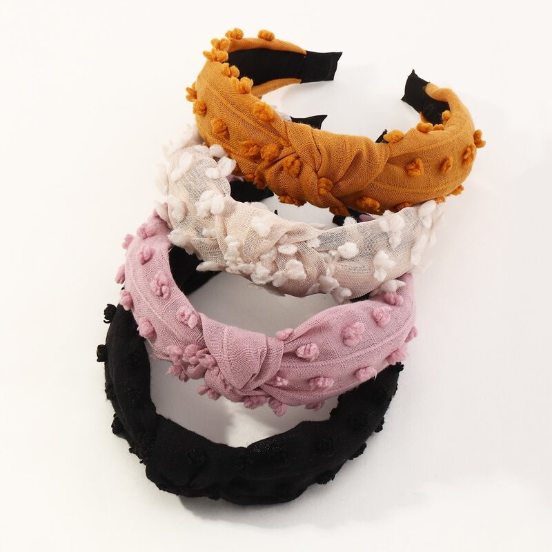 

4pcs Knot Decor Headband, Multicolor