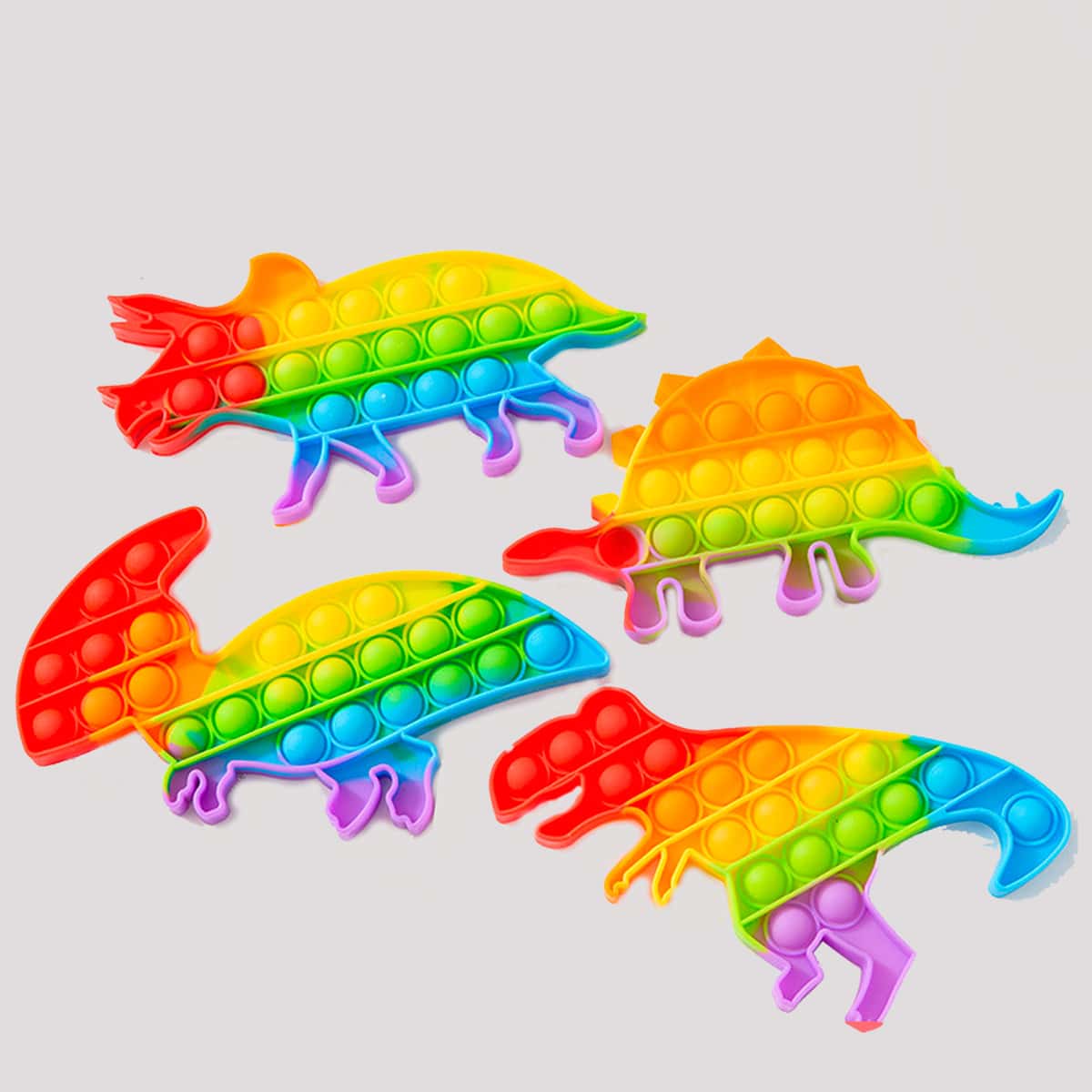 

1pc Dinosaur Shaped Random Push Pop Bubble, Multicolor